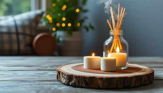 Stimmungsvolle Szene mit Kerzen und raumduft diffuser für deine perfekte Atmosphäre in Städten