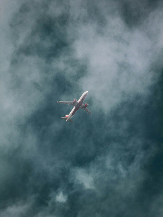 a plane flying in the sky