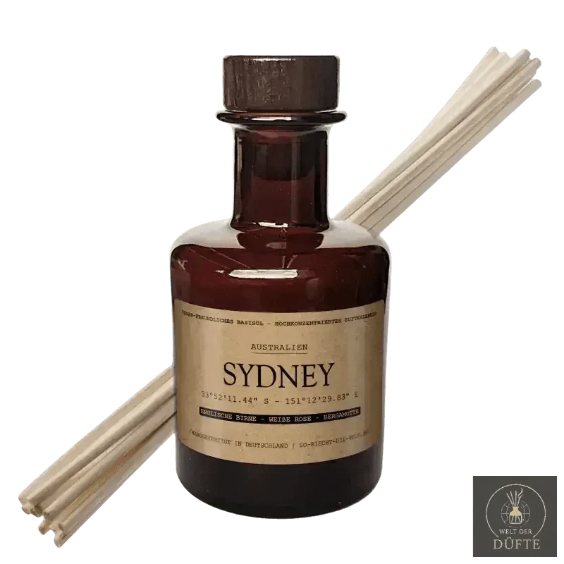 Brauner Glasdiffusor mit Reeds für australien Raumdüfte zuhause entdecke jetzt